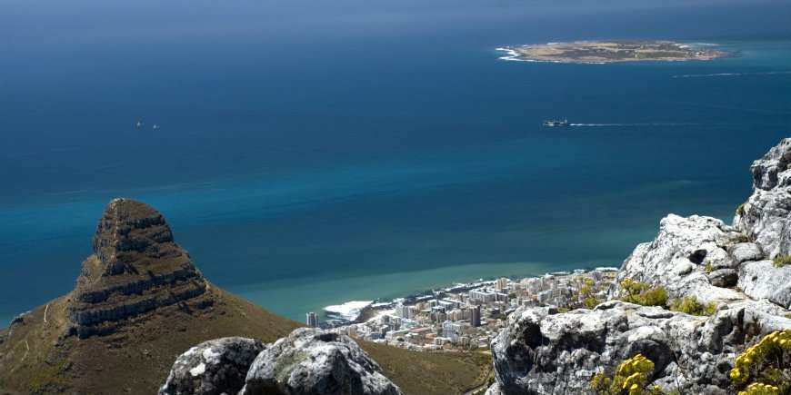 Blick auf Robben Island